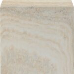 Piazza Travertine Finish Indoor / Outdoor Concrete End Table