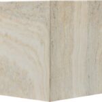 Piazza Travertine Finish Indoor / Outdoor Concrete End Table