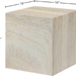Piazza Travertine Finish Indoor / Outdoor Concrete End Table