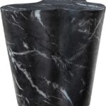 Monza Concrete And Fiberglass Indoor / Outdoor Patio End Table / Side Table