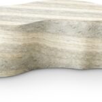 Monza Travertine Finish Indoor/Outdoor Concrete Coffee Table