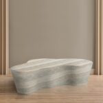 Monza Travertine Finish Indoor/Outdoor Concrete Coffee Table