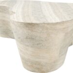 Monza Travertine Finish Indoor/Outdoor Concrete Coffee Table