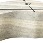 Monza Travertine Finish Indoor/Outdoor Concrete Coffee Table