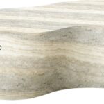 Monza Travertine Finish Indoor/Outdoor Concrete Coffee Table