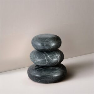 Pumpkin Marble Decorative 3pc. Object