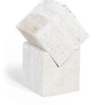 Quad Travertine Decorative Cube