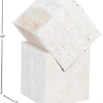 Quad Travertine Decorative Cube