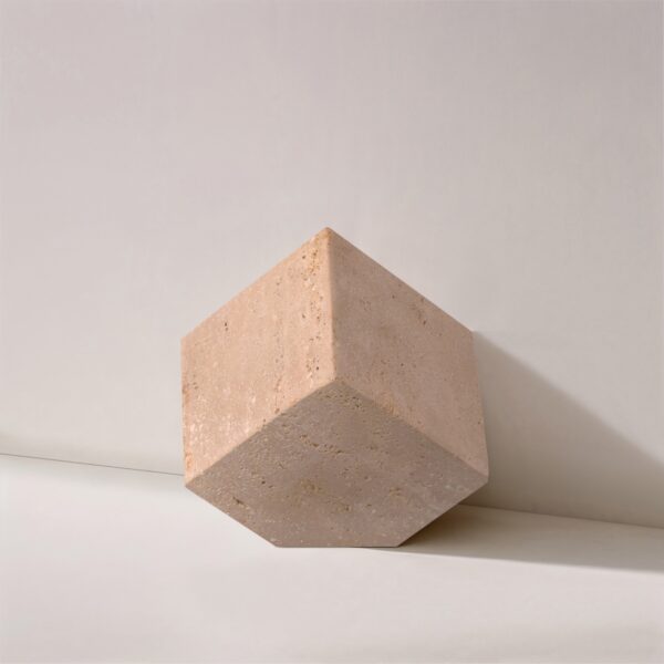 Block Travertine Decorative Cube