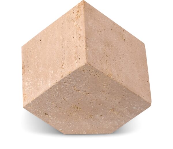 Block Travertine Decorative Cube