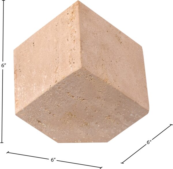 Block Travertine Decorative Cube