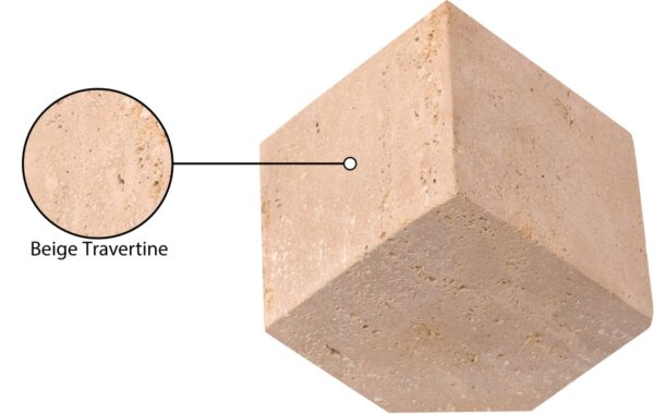 Block Travertine Decorative Cube