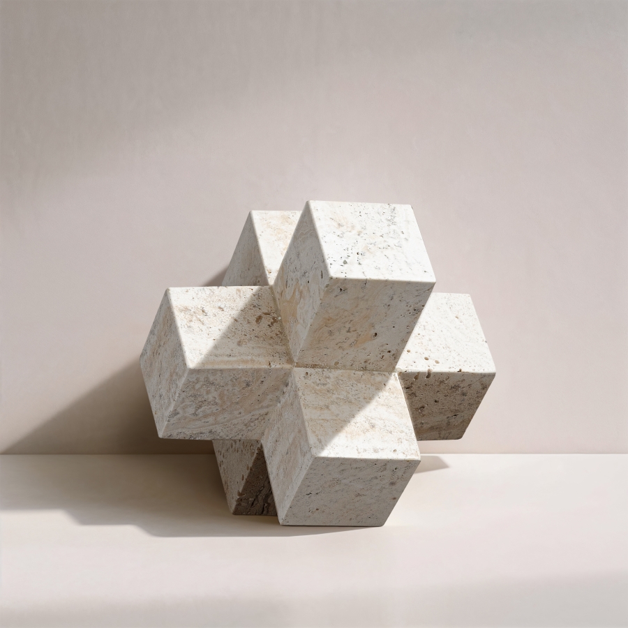 Jack Travertine Decorative Jack Object