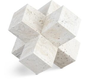 Jack Travertine Decorative Jack Object