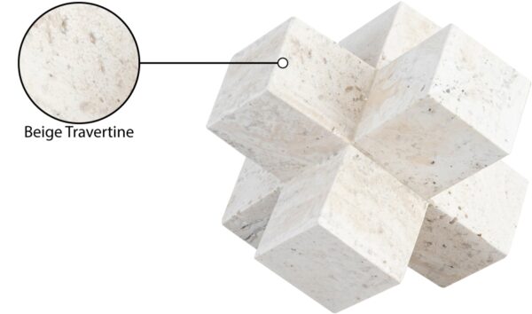 Jack Travertine Decorative Jack Object