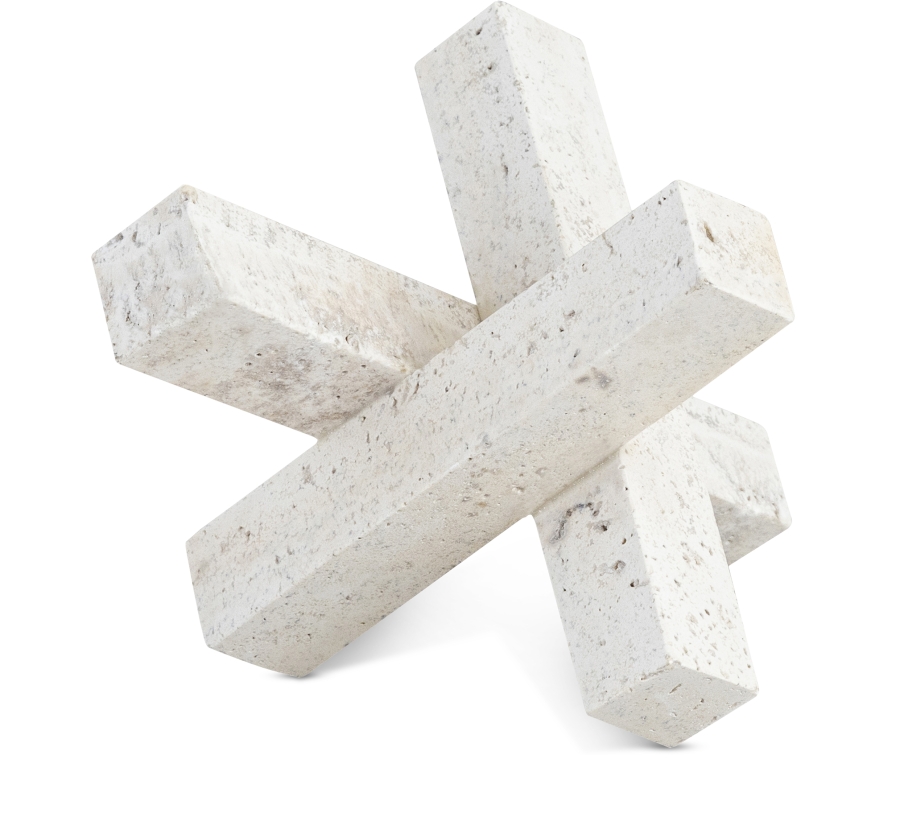 Stix Travertine Decorative Object