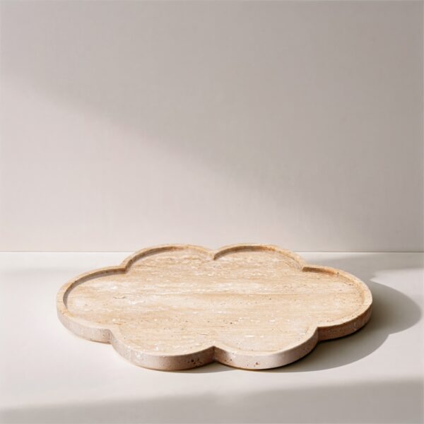 Rimini Travertine Clover Shaped Tray