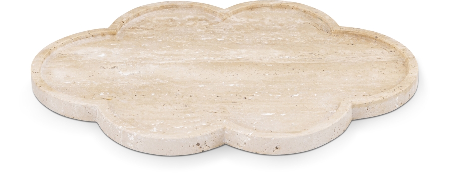 Rimini Travertine Clover Shaped Tray