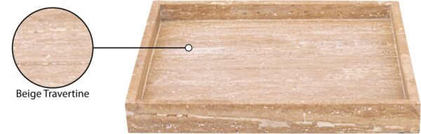 Barletta Travertine Square Tray