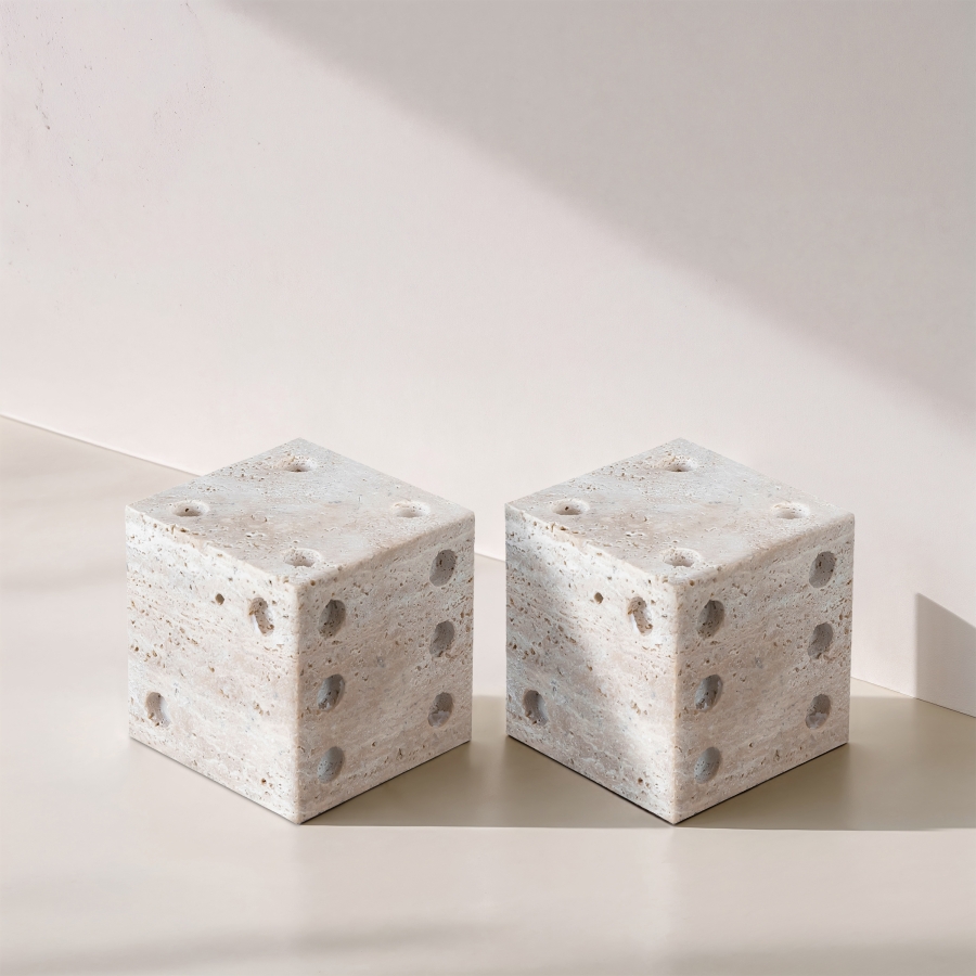 Dice Travertine Decorative Dice