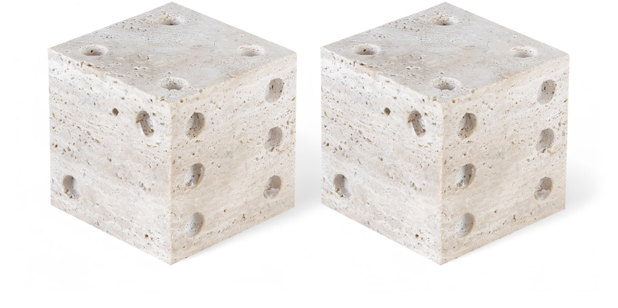Dice Travertine Decorative Dice