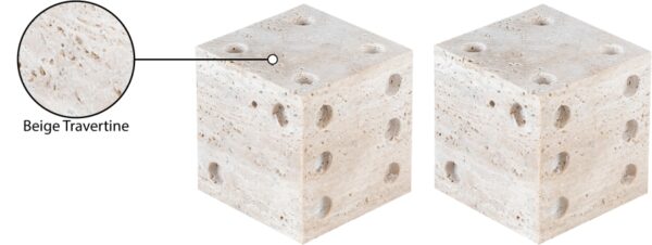 Dice Travertine Decorative Dice