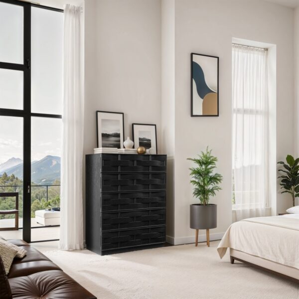 Weave Oak Veneer Chest