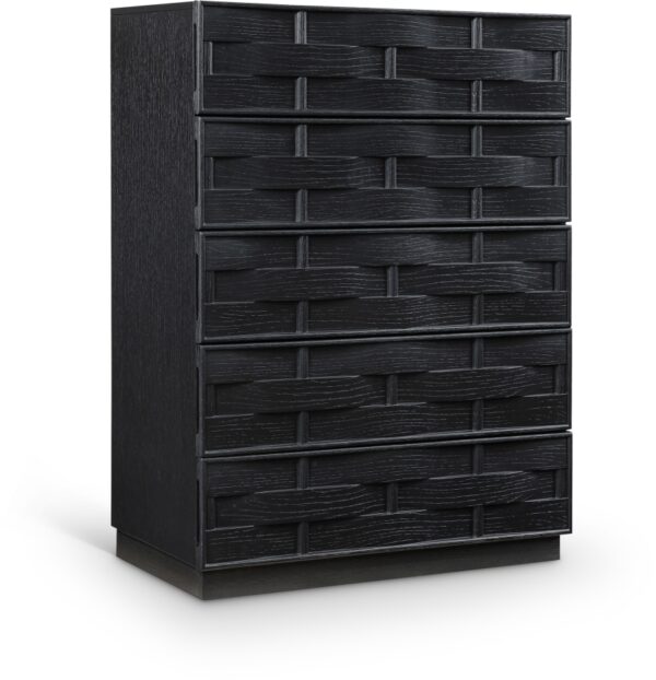 Weave Oak Veneer Chest