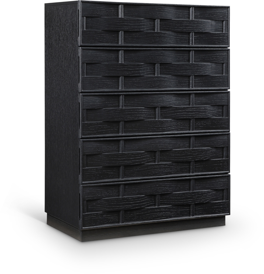 Weave Oak Veneer Chest