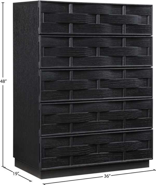 Weave Oak Veneer Chest