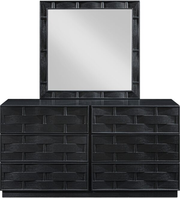 Weave Oak Veneer Mirror