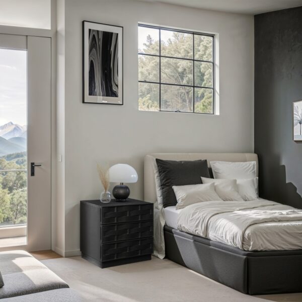 Weave Oak Veneer Nightstand
