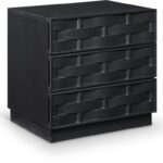 Weave Oak Veneer Nightstand