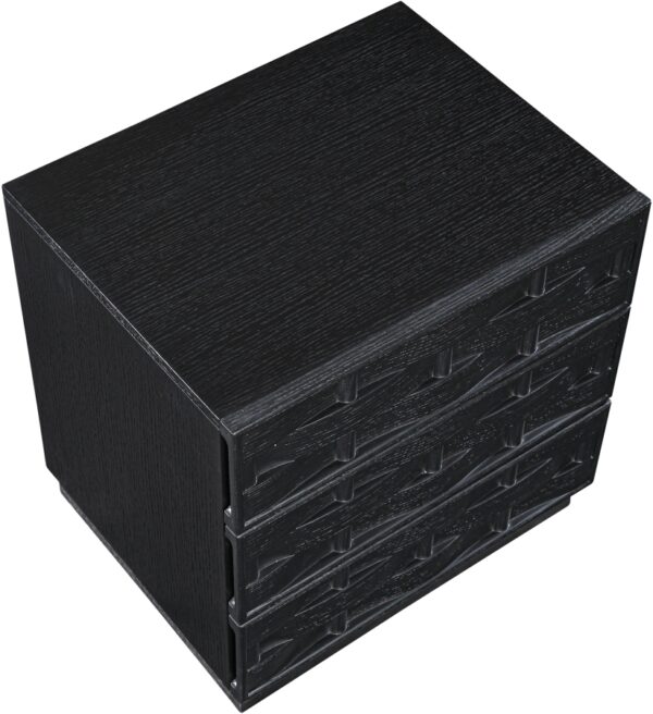 Weave Oak Veneer Nightstand