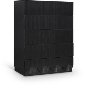 Scallop Oak Veneer Chest