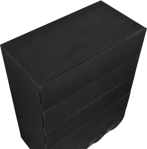 Scallop Oak Veneer Chest