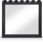 Scallop Oak Veneer Mirror