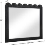 Scallop Oak Veneer Mirror