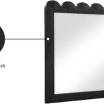 Scallop Oak Veneer Mirror