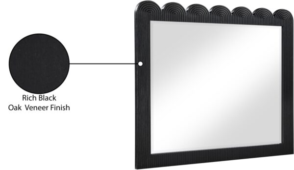 Scallop Oak Veneer Mirror