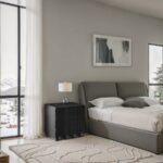 Scallop Oak Veneer Nightstand