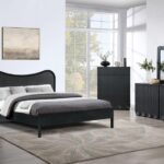 Scallop Oak Veneer Nightstand