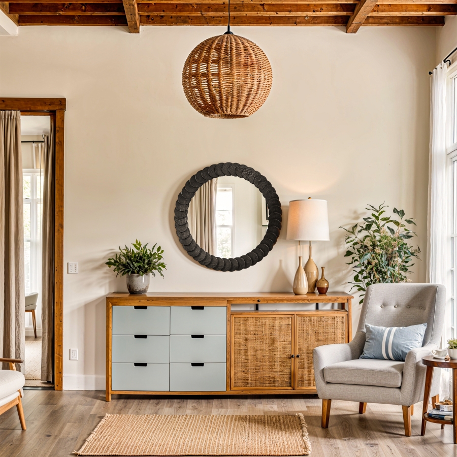 Revolve Oak Veneer Mirror