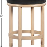 Monette Velvet Upholstered Counter Stool