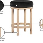 Monette Velvet Upholstered Counter Stool