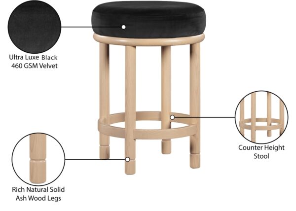 Monette Velvet Upholstered Counter Stool