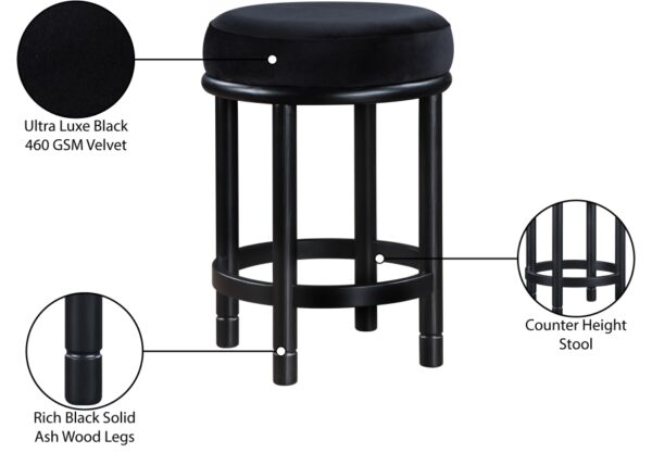 Monette Velvet Upholstered Counter Stool