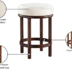 Monette Velvet Upholstered Counter Stool
