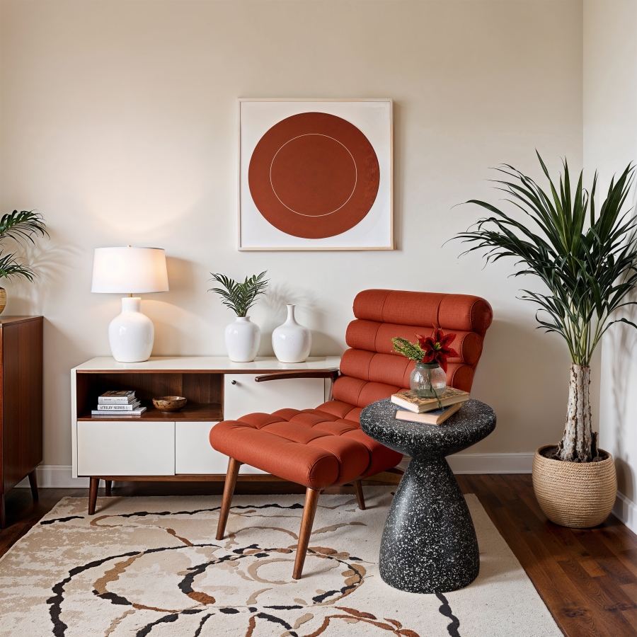 Anika Terrazzo Pattern Iron Terrazo End Table