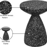 Anika Terrazzo Pattern Iron Terrazo End Table